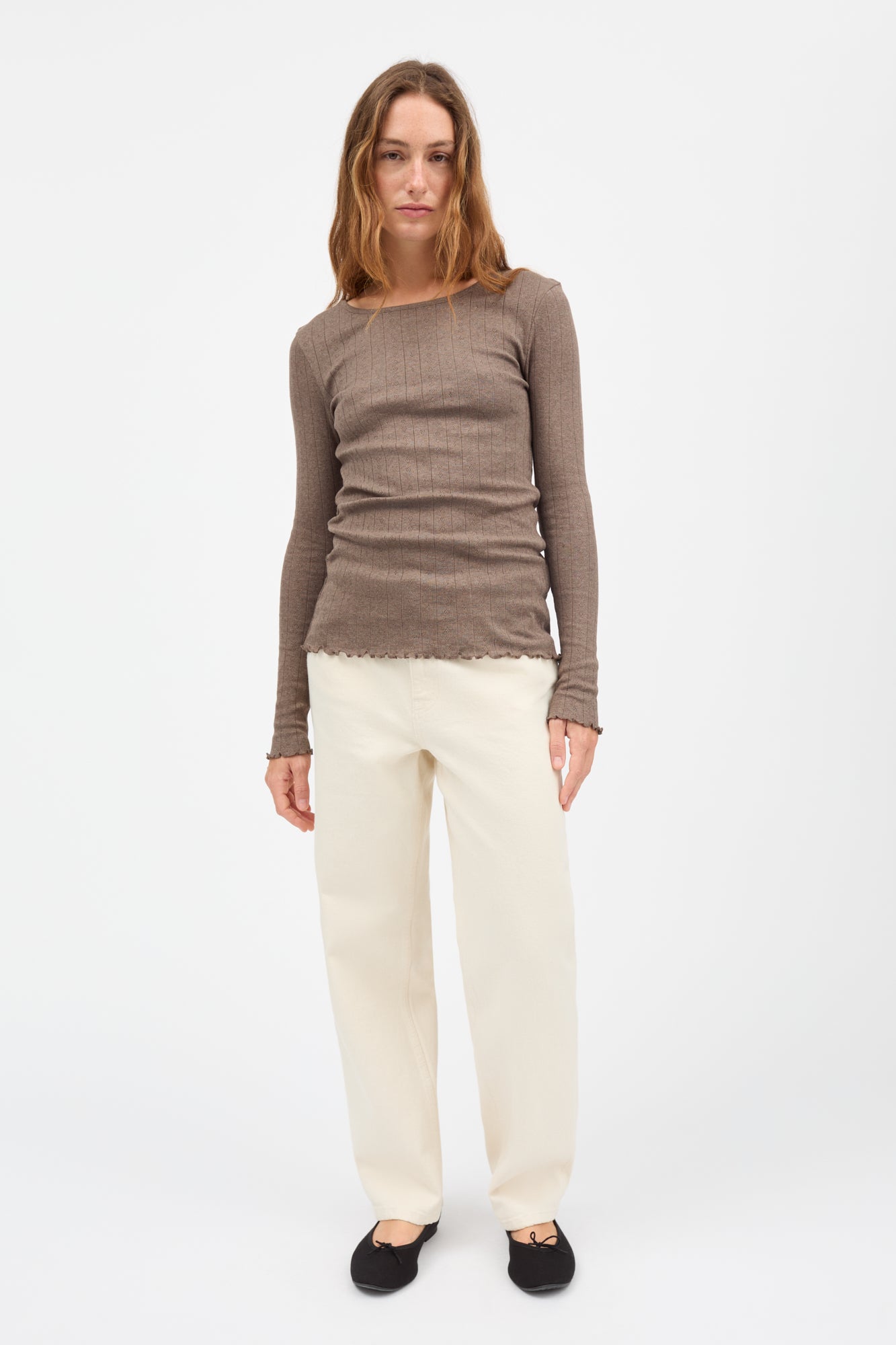 Skall Studio Edie blouse Blouse Brown mélange